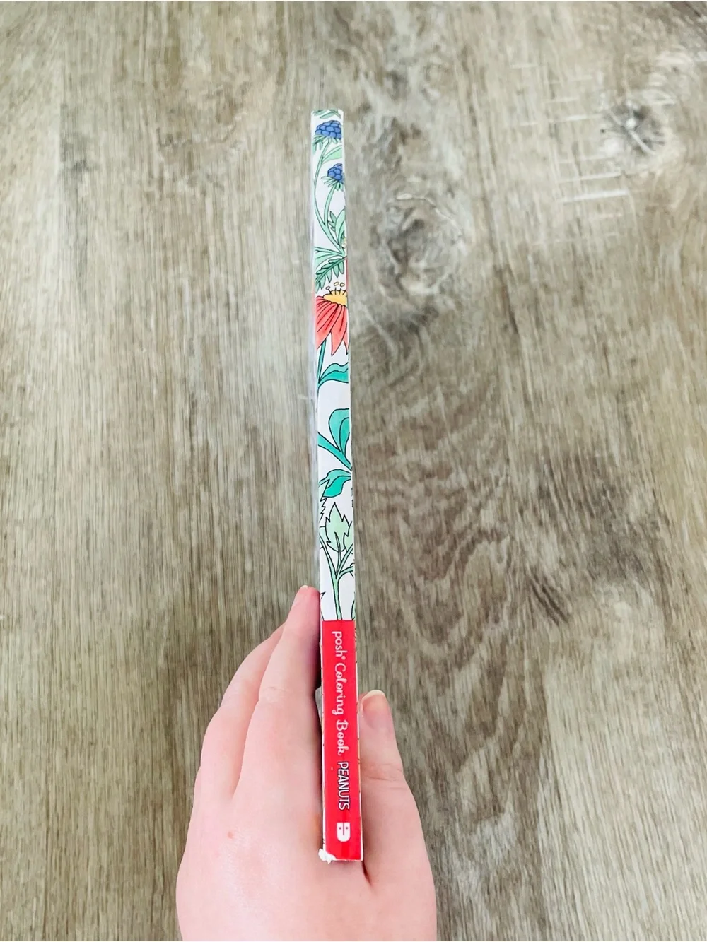 Posh Coloring Book — Red, Green, White Floral Peanuts Cover